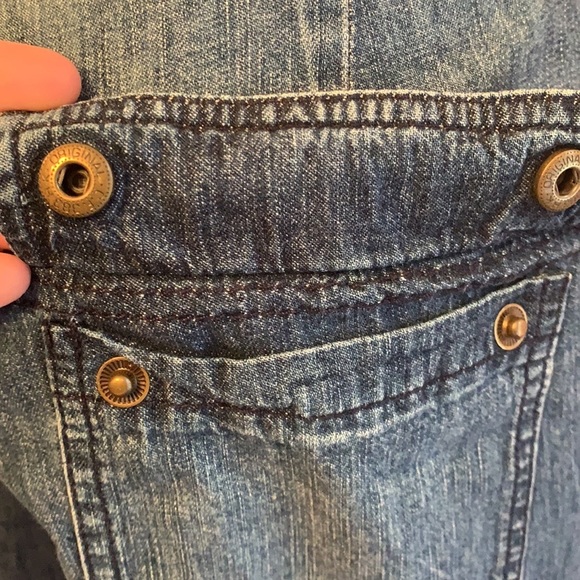 RALPH LAUREN LAUREN VINTAGE CARGO FALRE WIDE-LEG JEANS SIZE 10 SOFT 100% COTTON - Picture 5 of 7